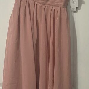 Elegant Pink Strapless Dress